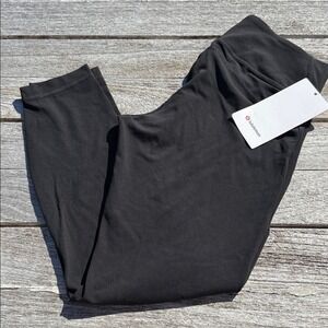 Lululemon Groove High-Rise Ribbed Panel Tight 25" Black size 10 NWT